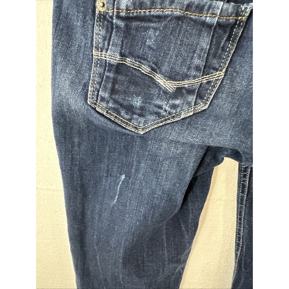 Bershka Jeans Women's EUR 38/US 8 (27x31) Blue Low Rise Straight Distressed - Picture 8 of 13